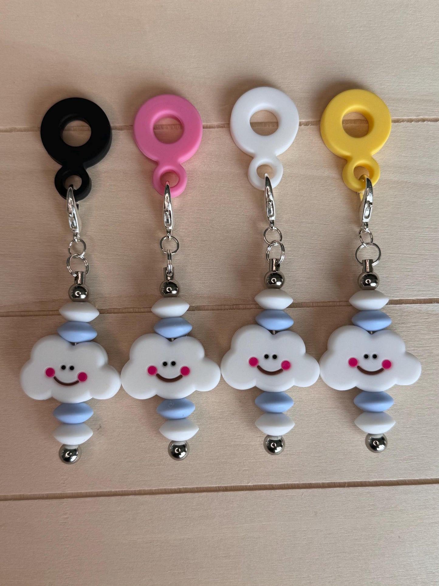 Horizontal Cloud Tumbler Charm Chain