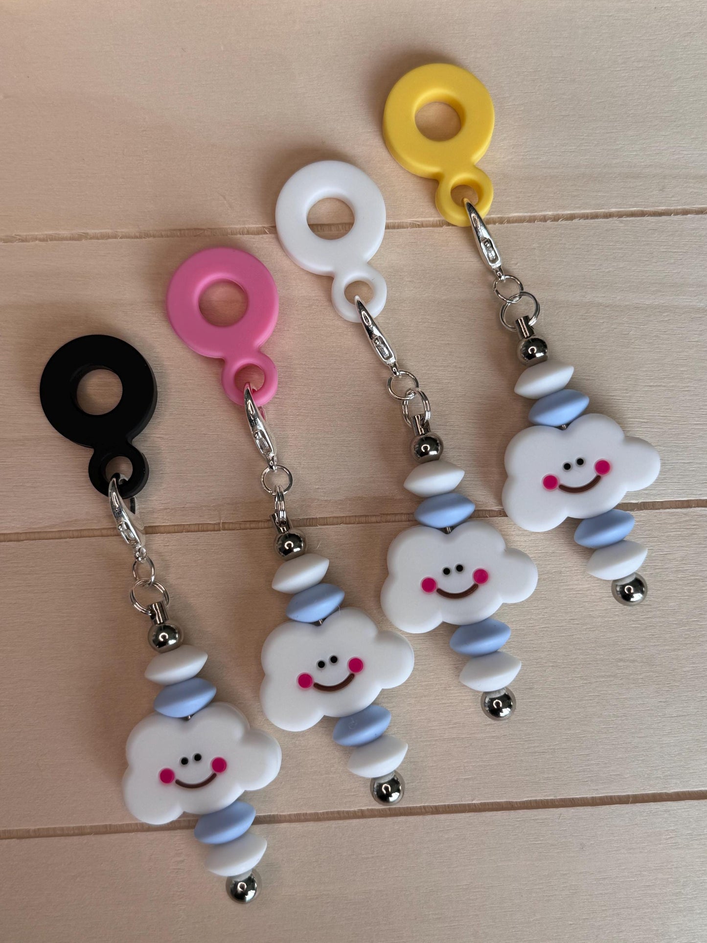 Horizontal Cloud Tumbler Charm Chain