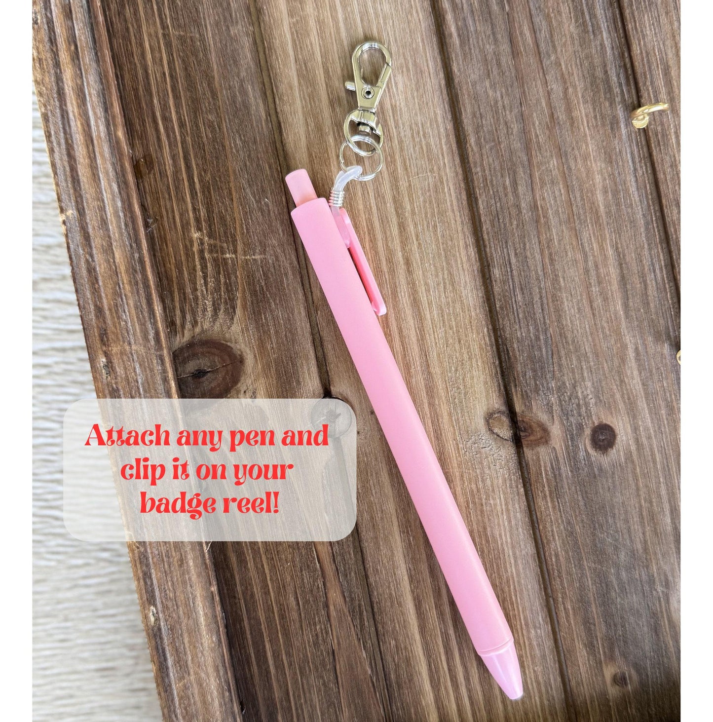 Pen clips for badge reel nurse pens clip on pen holder for badge buddy nursing accessories