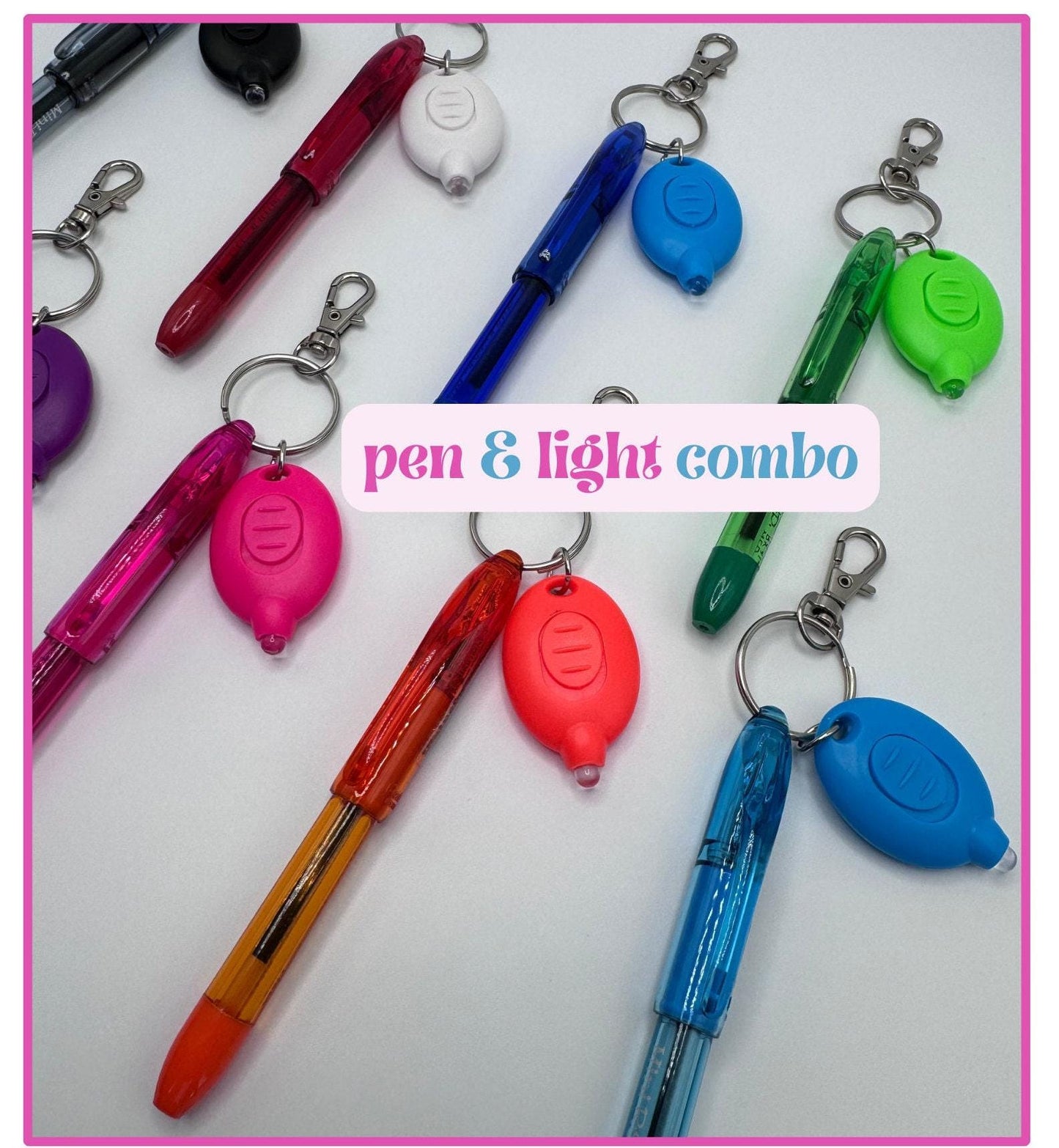 Single Mini Ball Point Ink Pen & Light