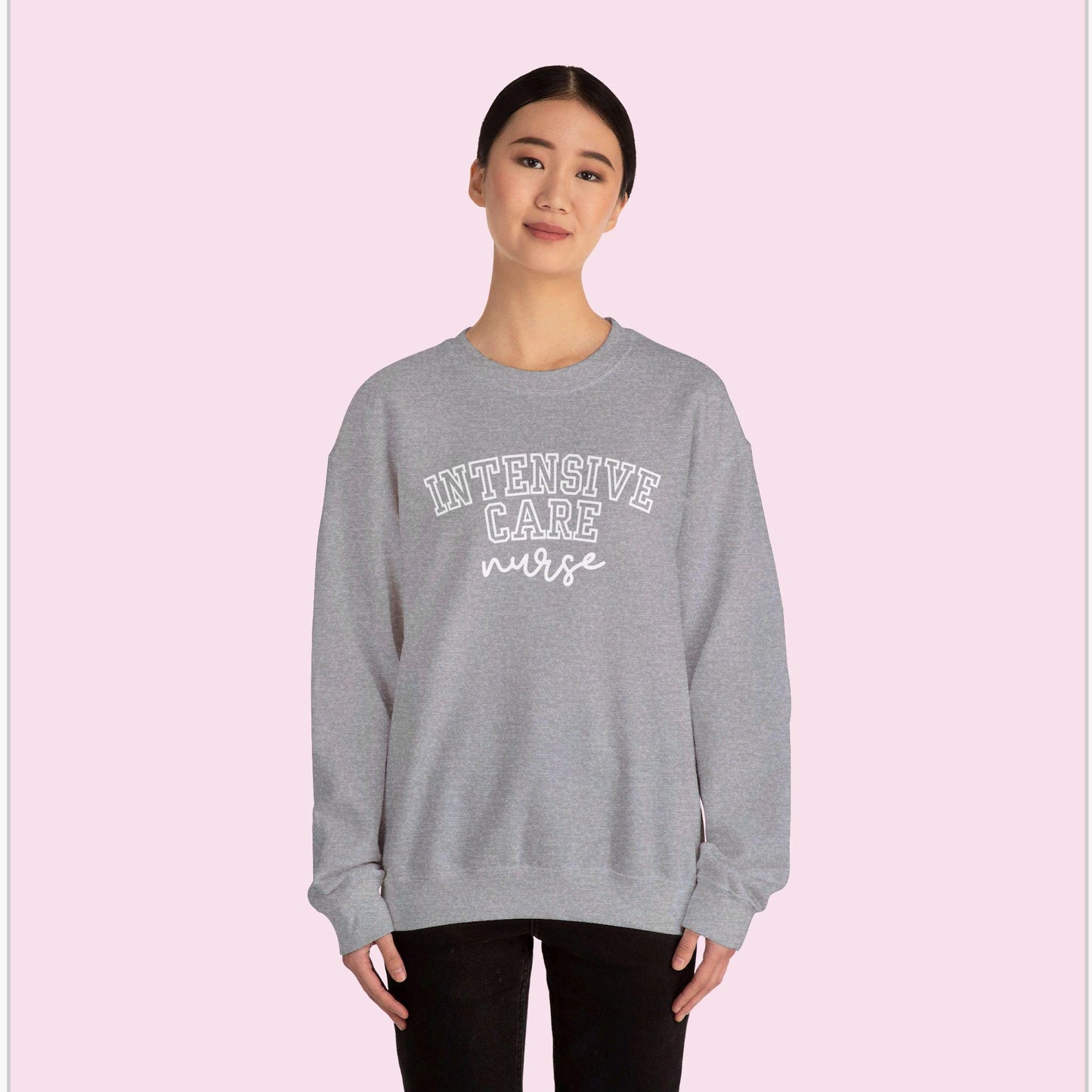 Intensive Nurse Varsity Style Crewneck