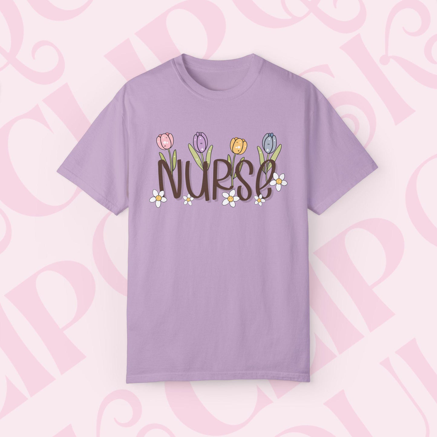 Spring Time Nurse Graphic Tee, Gift for Nurses, Cute Healthcare Shirt Medical Professional Apparel Nurse Appreciation Day Gift for Her