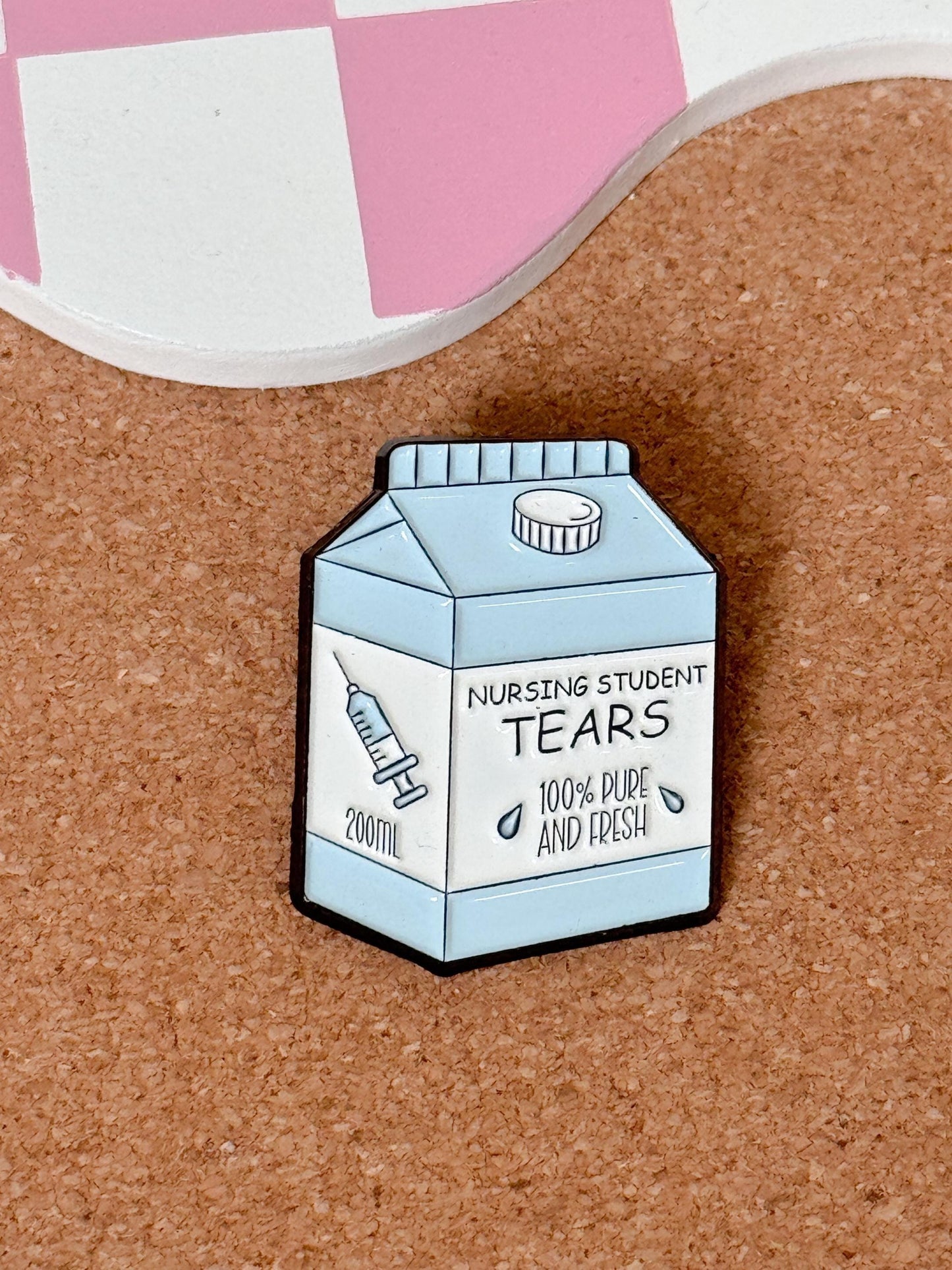 Nursing school tears cute enamel pin snarky badge reel accessory funny medical pins lanyard gift backpack collector pin quirky bookish gifts