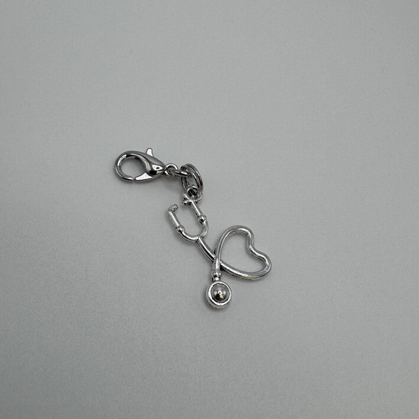 Stethoscope charm accessory for badge reel charm badge buddy gift for medical assistant physician assistant nurse practitioner new nurse