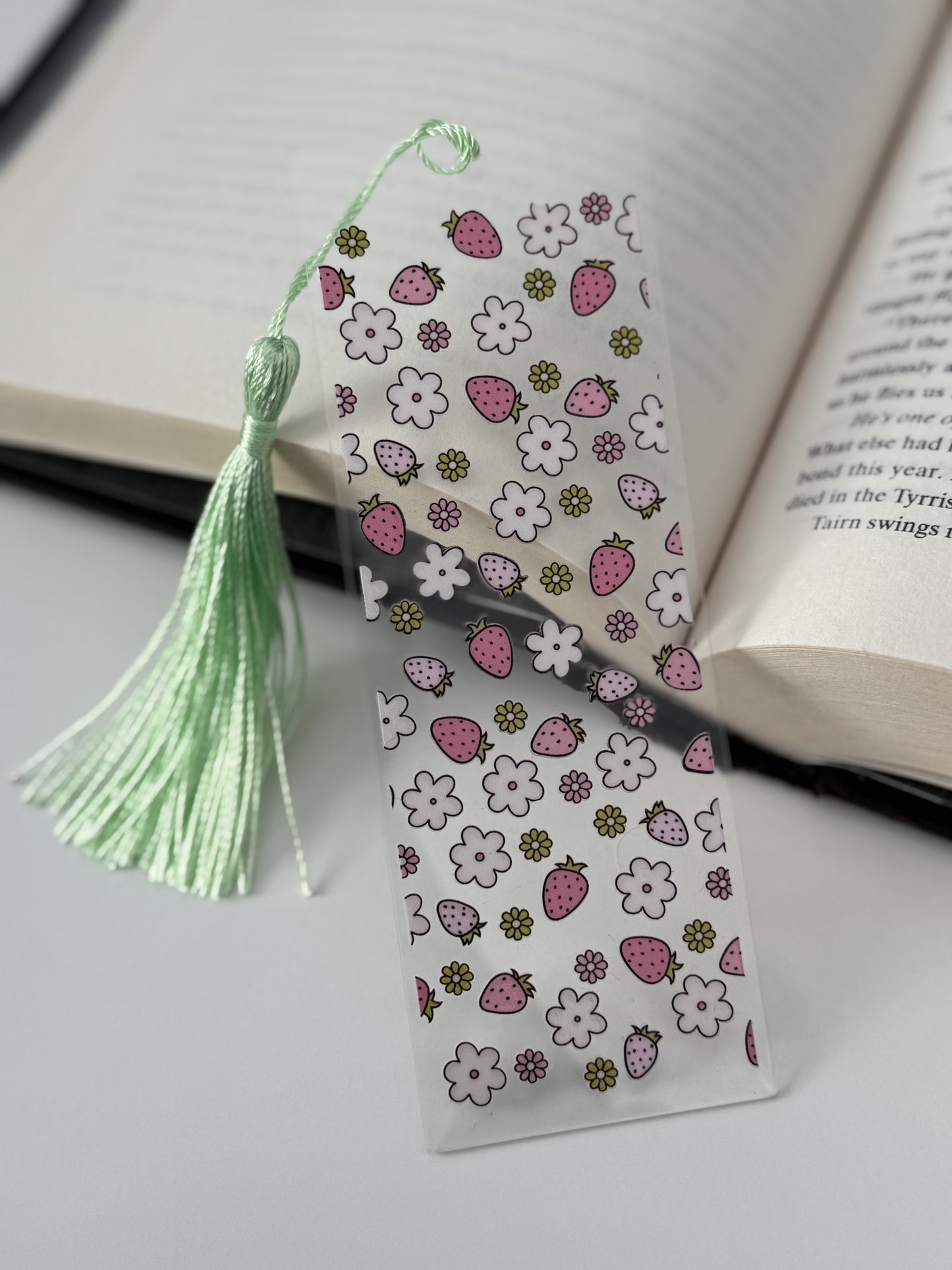 Pink Strawberry Bookmark