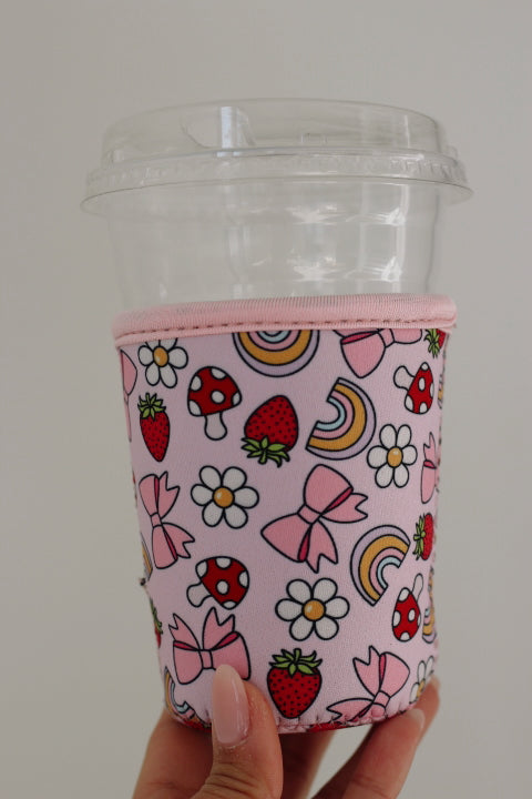 Just a Girl Mushroom Coffee Coozie