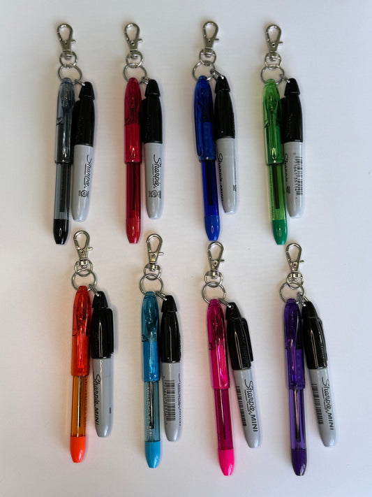 Mini Ballpoint Pen and Permanent Marker Set