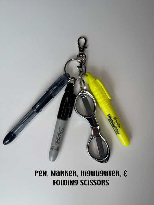 Mini Pen Set with Folding Scissors