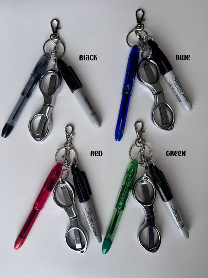 Mini Pen Set with Folding Scissors