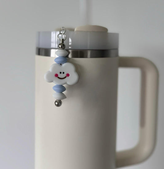 Horizontal Cloud Tumbler Charm Chain