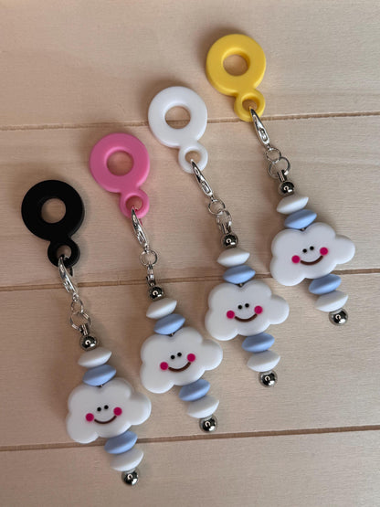 Horizontal Cloud Tumbler Charm Chain