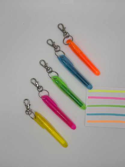 Highlighter clip on badge reel accessory badge buddy highlighter keychain cna picu nurse medical assistant phlebotomy badge reel colorful