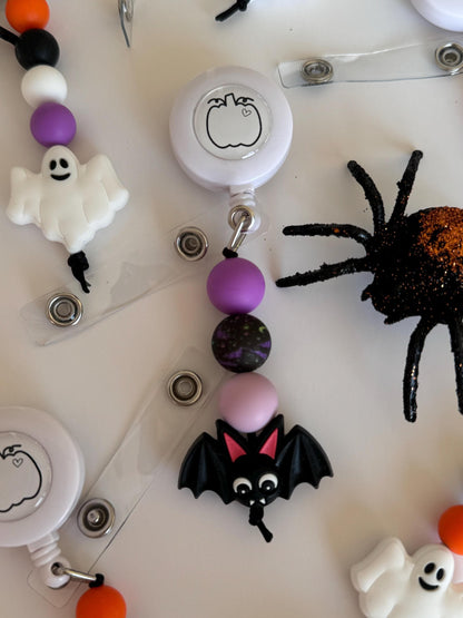 Halloween badge reels for work fall themed ghost badge buddy cute spooky badges focal beads pumpkin badge clip on nurse badge reels gift