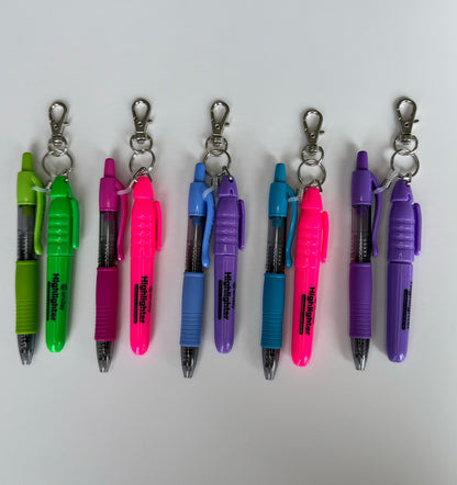 Gel pen and highlighter for nurse badge reel accessory nicu nurse badge reel medical assistant breakaway lanyard pen keychain new nurse gift