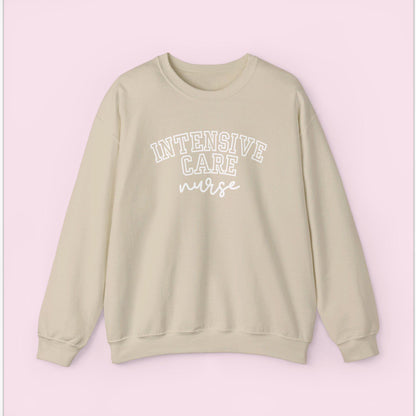 Intensive Nurse Varsity Style Crewneck