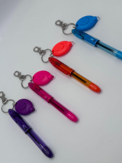 Single Mini Ball Point Ink Pen & Light