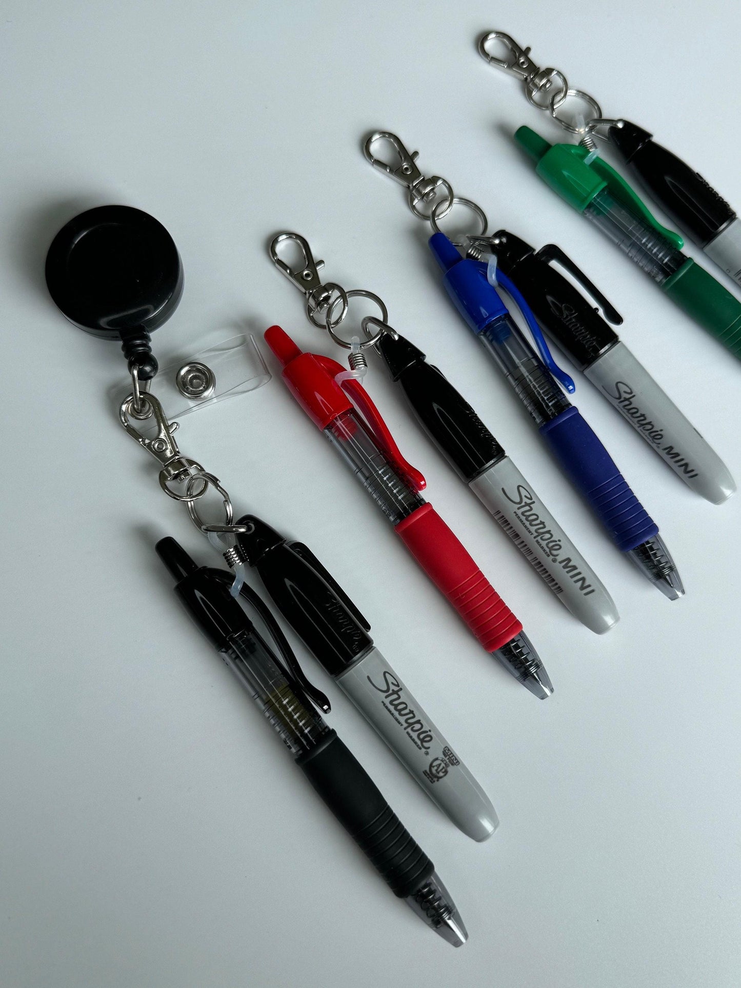 Gel pen and permanent marker pens for nurse badge reel accessory nicu nurse badge buddy medical assistant lab tech pen keychain nurse gift