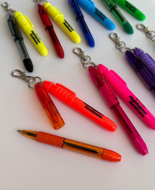 Mini Ballpoint Pen and Highlighter Set