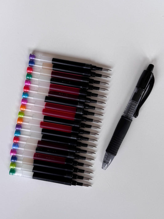 Mini Gel Pen Refills 0.7mm Retractable Pen Refills Colorful Ink Assorted Colors Refill for Gel Ink Replacement for Badge Reel Pens