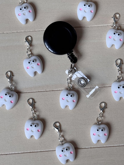 Tooth charm badge reel accessory charm for badge buddy dental assistant hygienist gift for dental student cute dentist gift