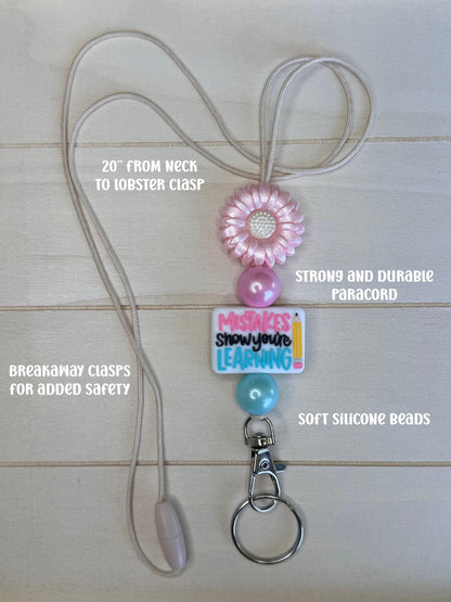 Mistakes Show You're Learning Lanyard