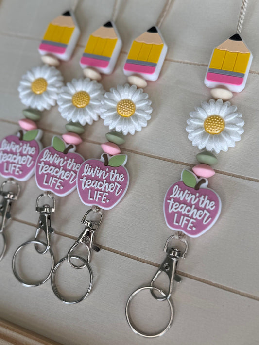 Livin' The Teacher Life Lanyard