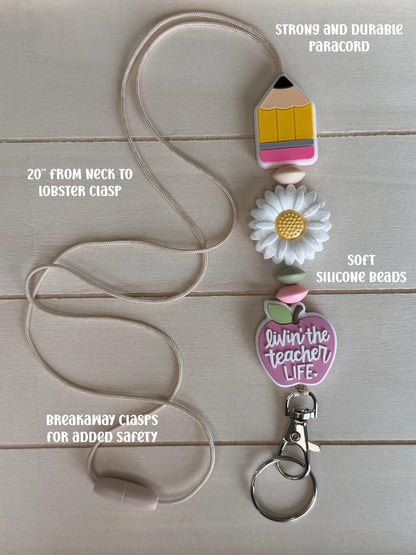 Livin' The Teacher Life Lanyard