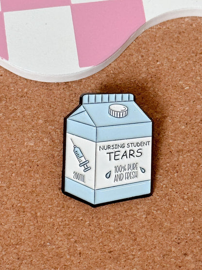 Nursing school tears cute enamel pin snarky badge reel accessory funny medical pins lanyard gift backpack collector pin quirky bookish gifts