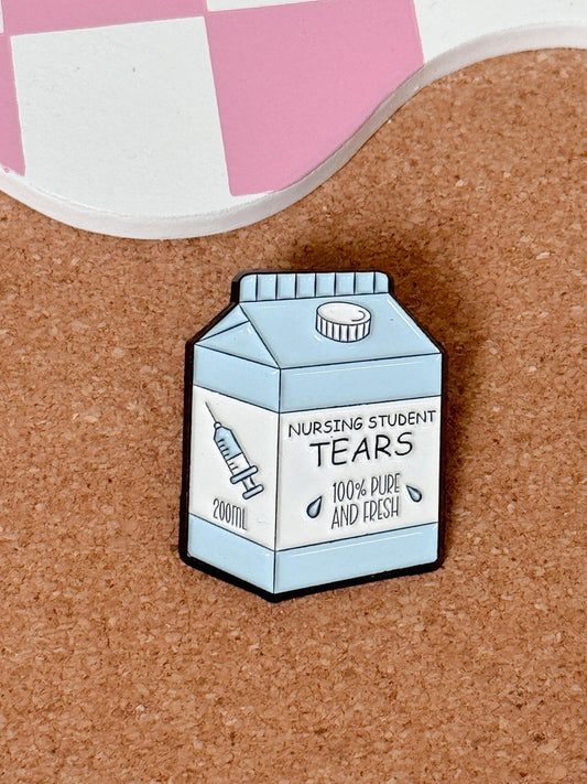 Nursing school tears cute enamel pin snarky badge reel accessory funny medical pins lanyard gift backpack collector pin quirky bookish gifts