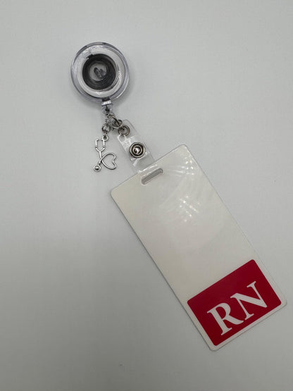 Stethoscope charm accessory for badge reel charm badge buddy gift for medical assistant physician assistant nurse practitioner new nurse