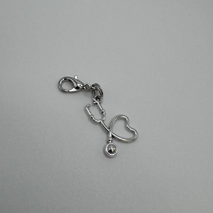 Stethoscope charm accessory for badge reel charm badge buddy gift for medical assistant physician assistant nurse practitioner new nurse
