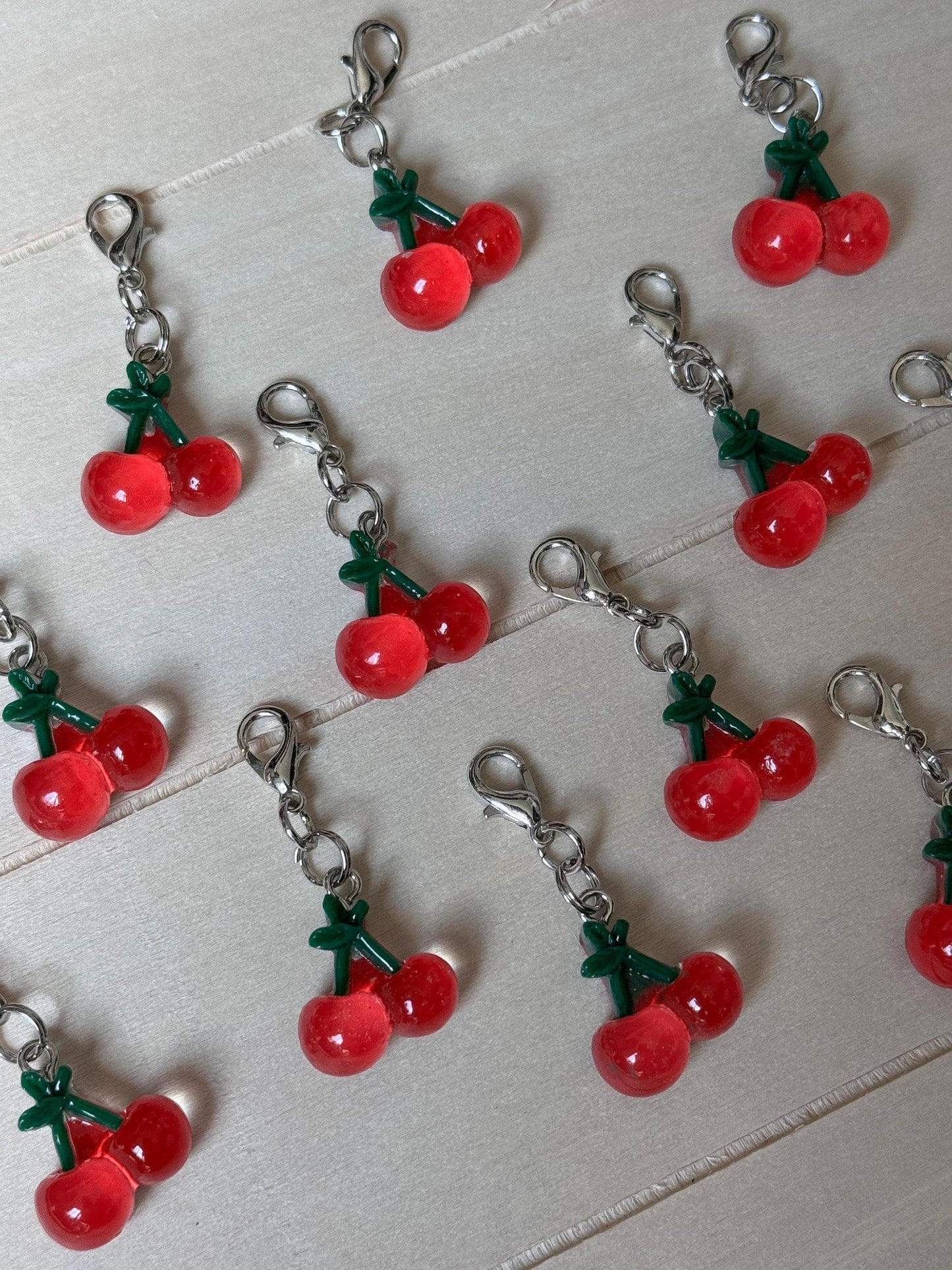 Cherry charm badge reel accessory charm for badge buddy picu pediatric nurse gift for nursing student cna medical assistant