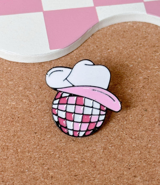 Pink disco ball cute enamel pin snarky badge reel accessory funny medical pins lanyard gift backpack collector pins quirky bookish gifts