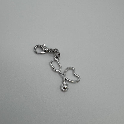 Stethoscope charm accessory for badge reel charm badge buddy gift for medical assistant physician assistant nurse practitioner new nurse