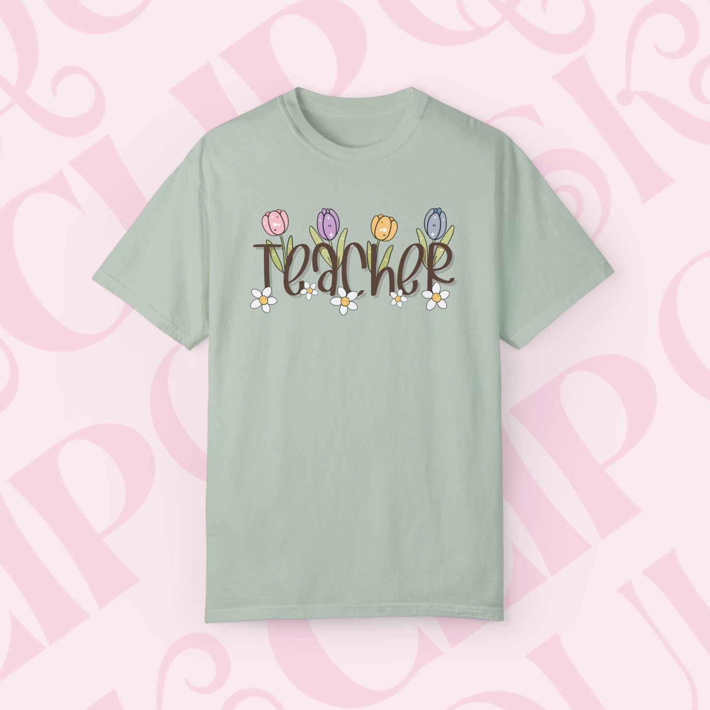 Floral Teacher T-Shirt Perfect Gift for Educators Spring Teacher Appreciation Cute Classroom Style Casual Wear Teacher's Day