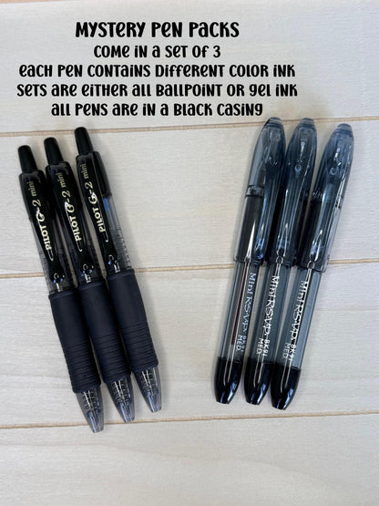 Mystery pack ballpoint and gel ink pens for ink refill craft supplies work pens for badge reel office school supplies colorful mini pen