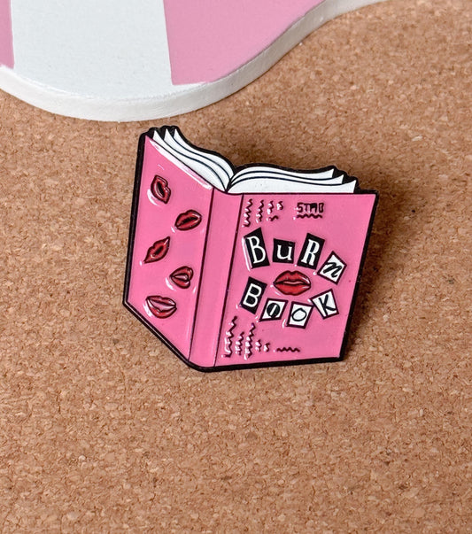 Pink book cute enamel pin snarky badge reel accessory funny medical pins lanyard gift backpack collector pins quirky bookish gifts