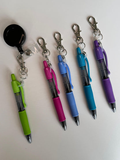 Gel ink pen for nurse badge reel accessory pen holder medical assistant lab tech breakaway lanyard pen keychain new nurse phlebotomist xray
