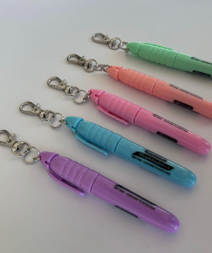 Mini highlighter badge reel accessory pen holder badge buddy pastel highlighter clip on breakaway lanyard cna medical assistant teacher gift