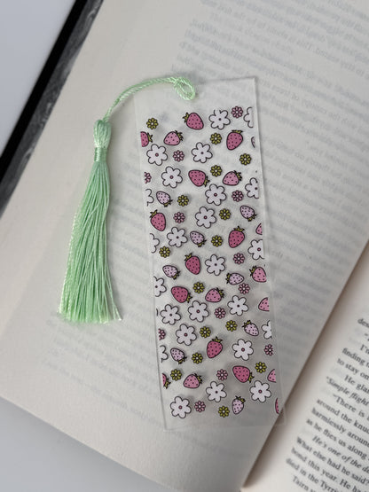 Pink Strawberry Bookmark